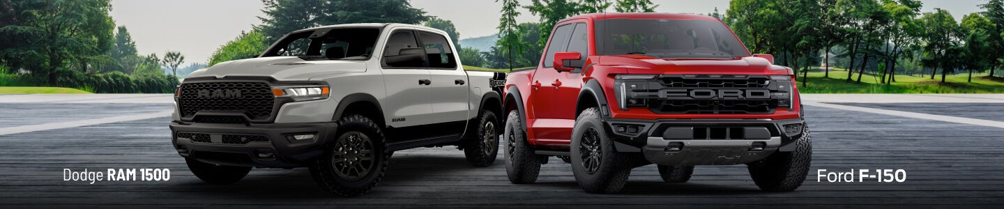 2025 Ford F-150' and '2025 Ram 1500