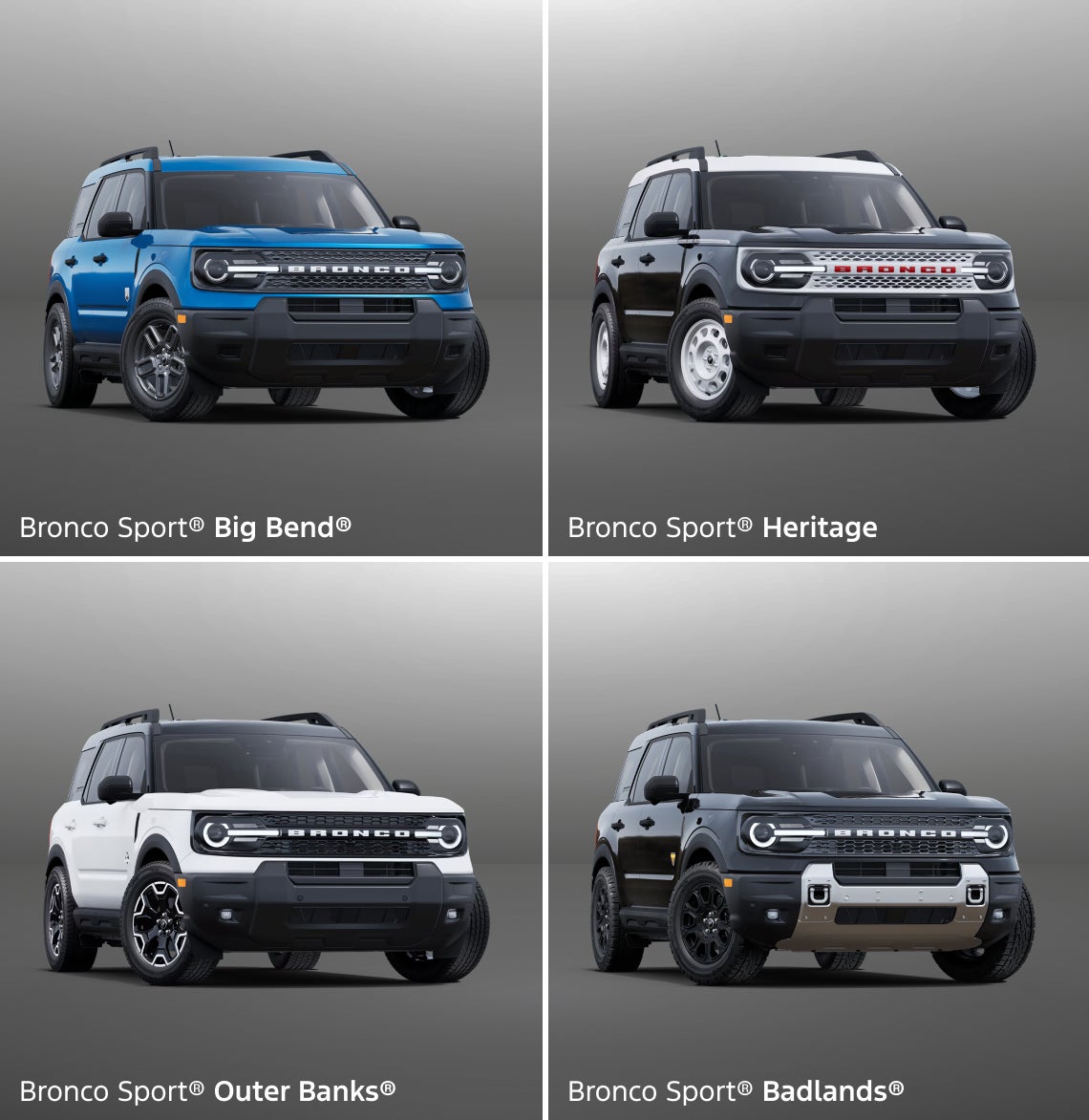 Ford Bronco Sport vs. Toyota RAV4 Trim Levels